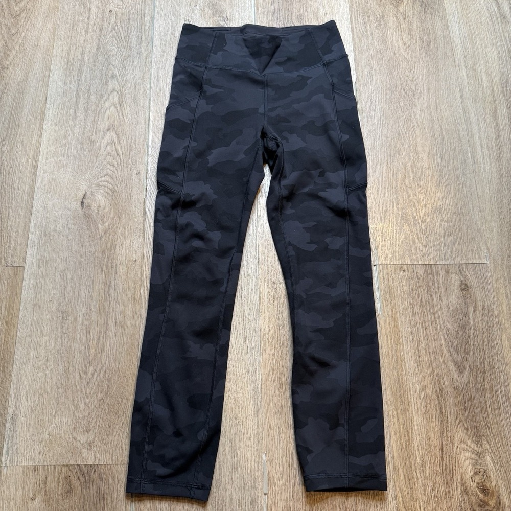 Lululemon Invigorate Black Camo High-Rise Tight Athletic Leggings Size 4